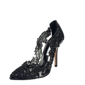 Black lace Oscar De La Renta Heels